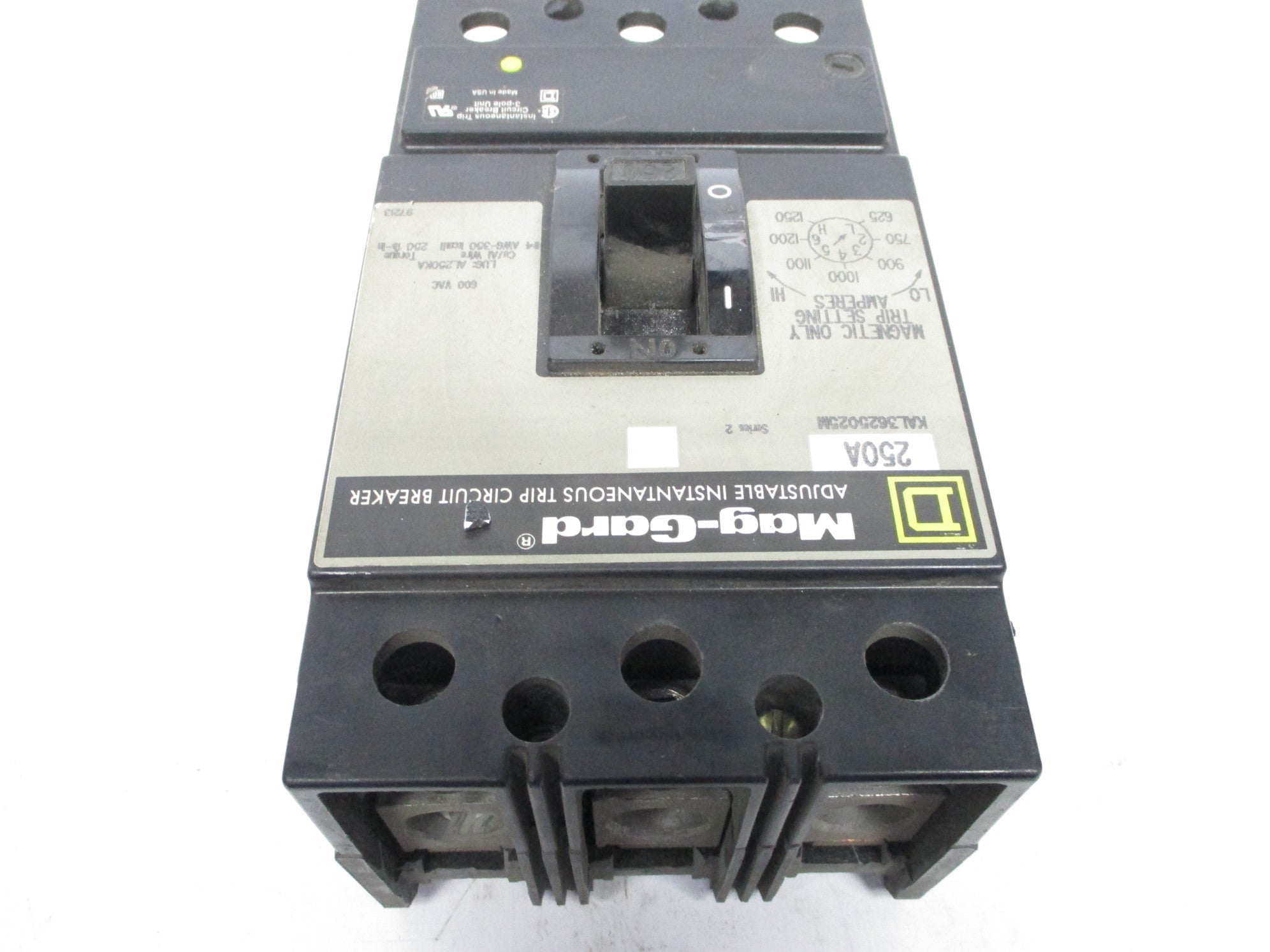 SQUARE D KAL3625025M SER. 2 250A 600VAC UNMP