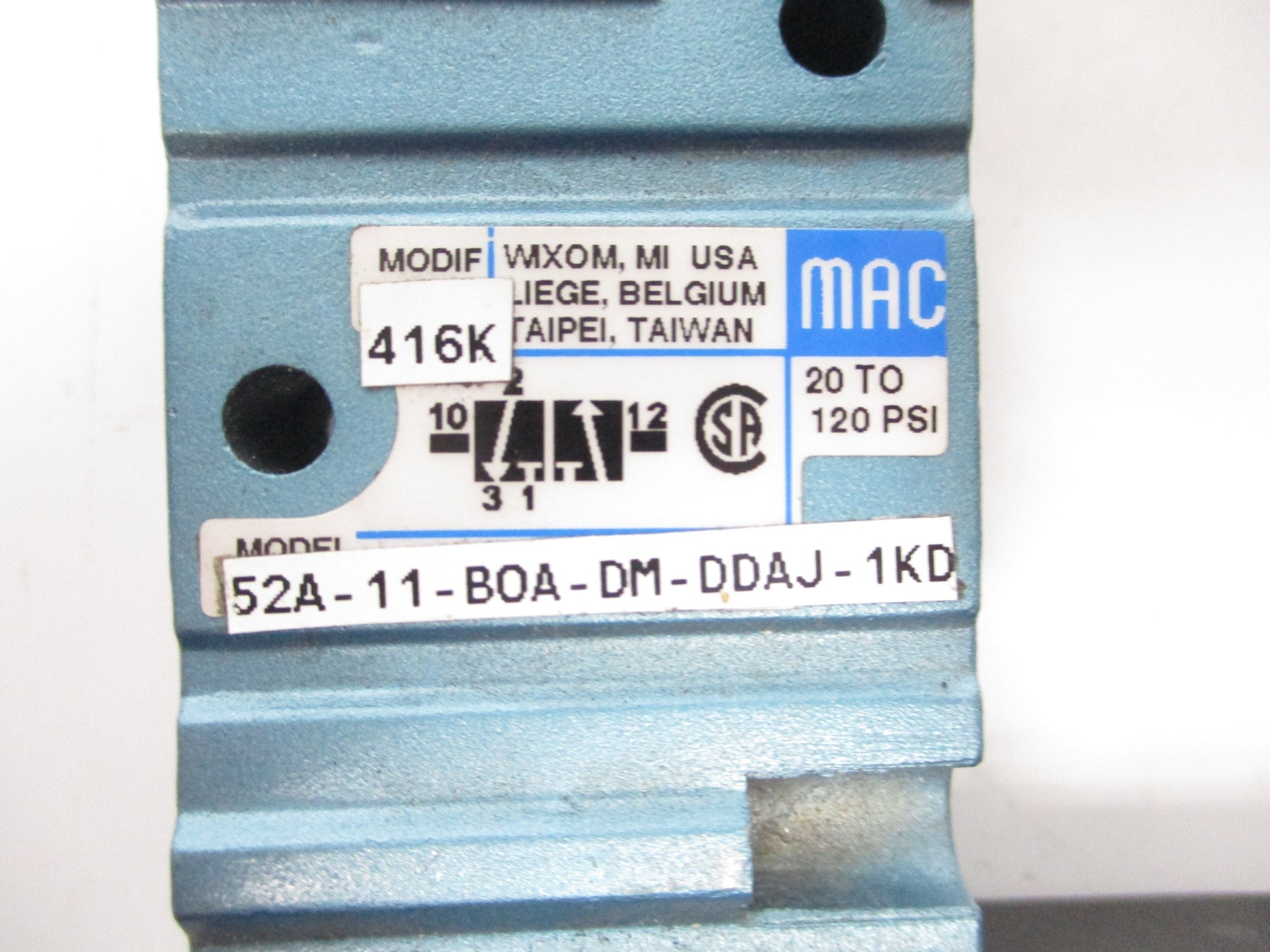 MAC 52A-11-BOA-DM-DDAJ-1KD 24VDC UNMP