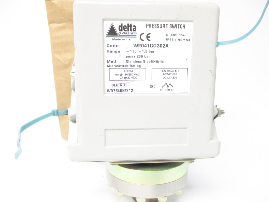DELTA CONTROLS W2041GG302A 206PSI NSNP