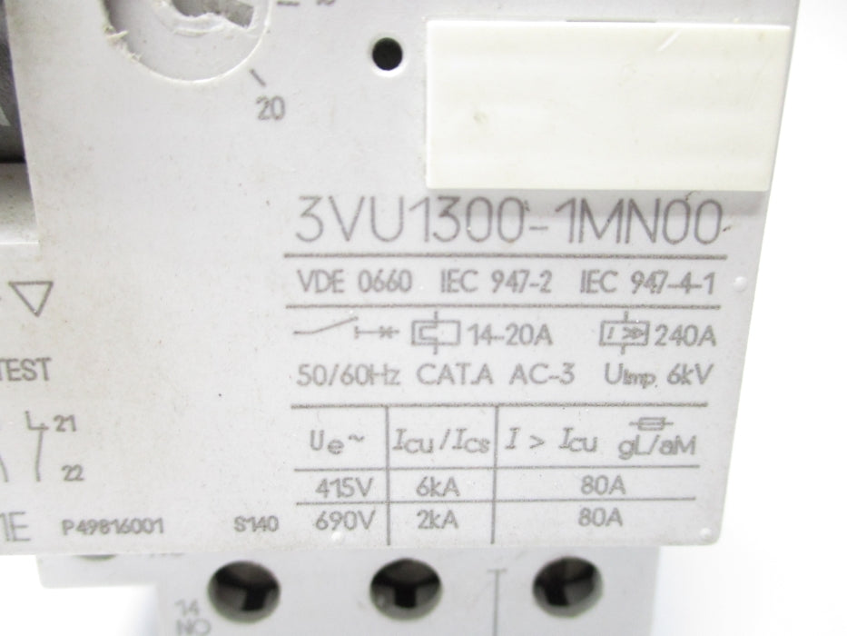 SIEMENS 3VU1300-1MN00 UNMP