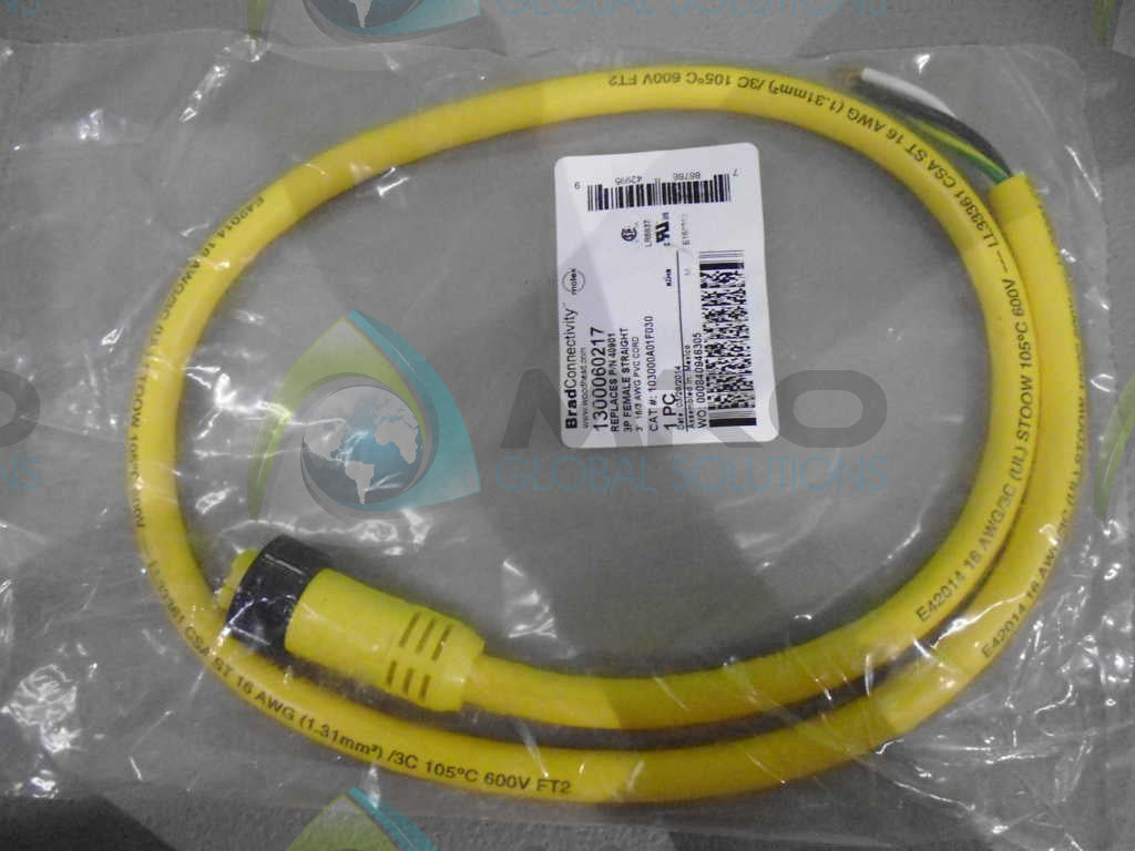 DANIEL WOODHEAD 40901 103000A01F030 FEMALE STRAIGHT CORD *NEW IN FACTORY BAG*
