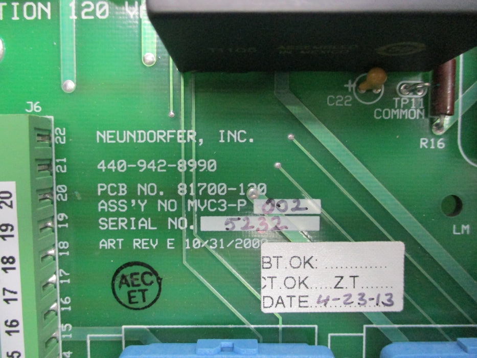 NEUNDORFER 81700-130 REV. E UNMP