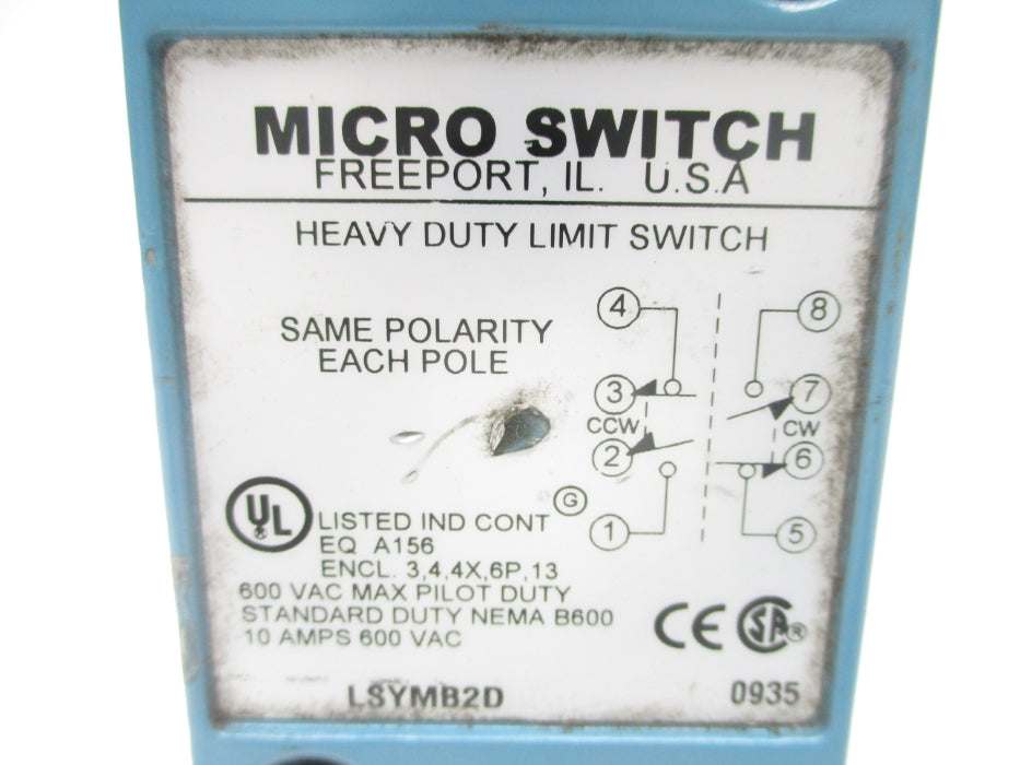 MICRO SWITCH LSYMB2D UNMP
