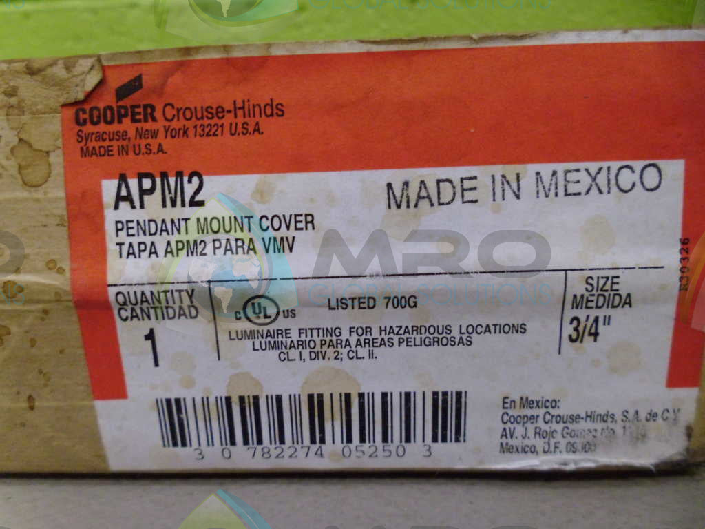 COOPER APM2 PANDANT MOUNT COVER *FACTORY SEALED*