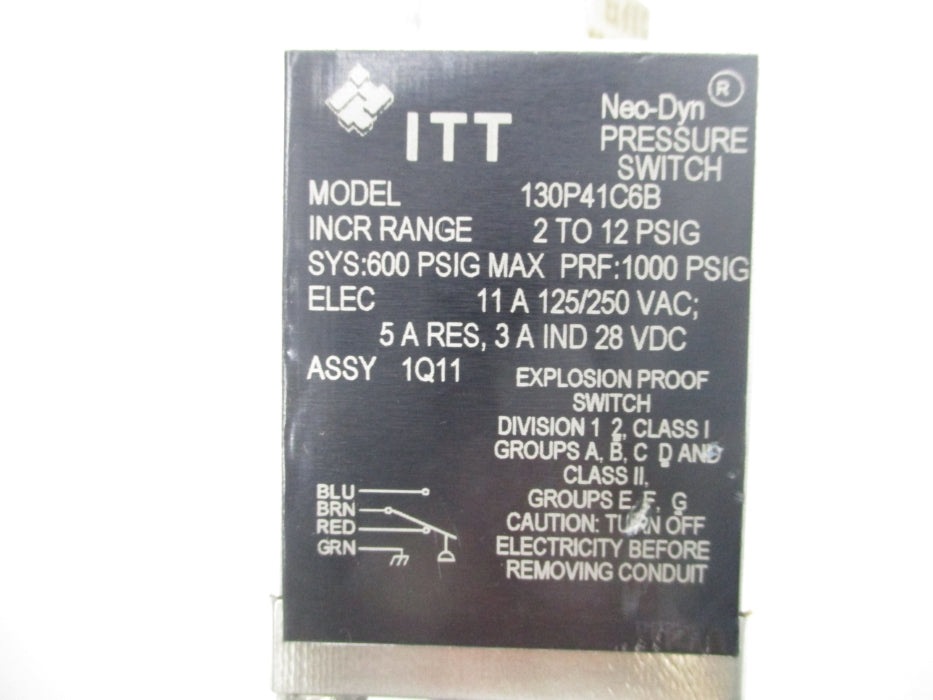 ITT 130P41C6B 600PSI NSNP