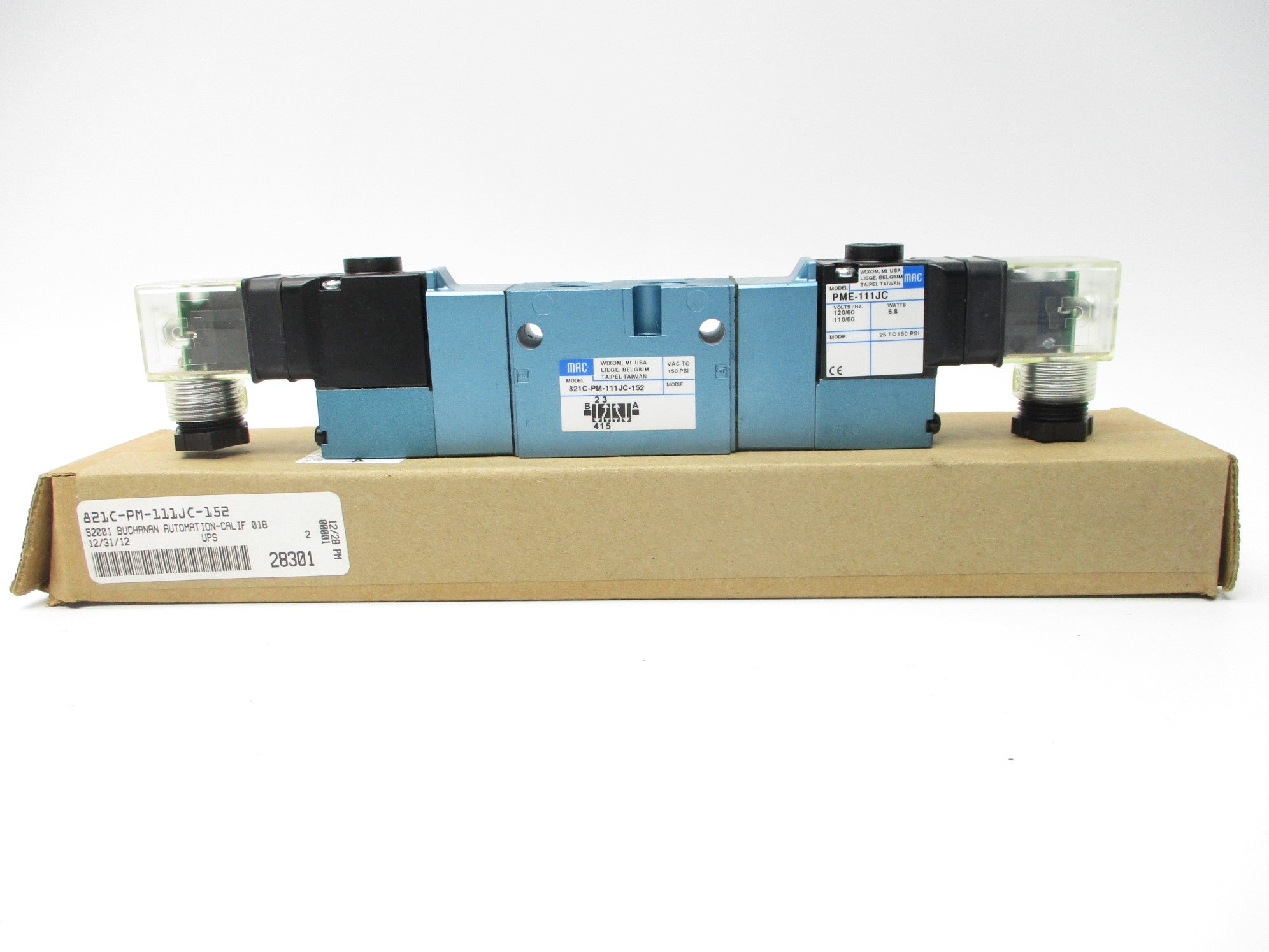 MAC 821C-PM-111JC-152 120V 150PSI NSMP