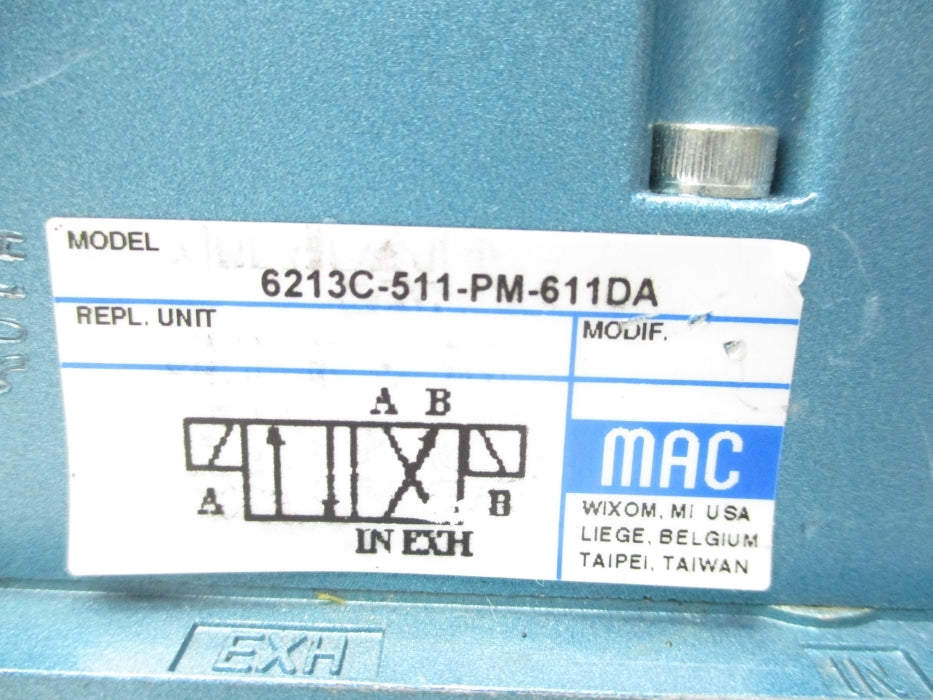 MAC 6213C-511-PM-611DA 24VDC 150PSI UNMP