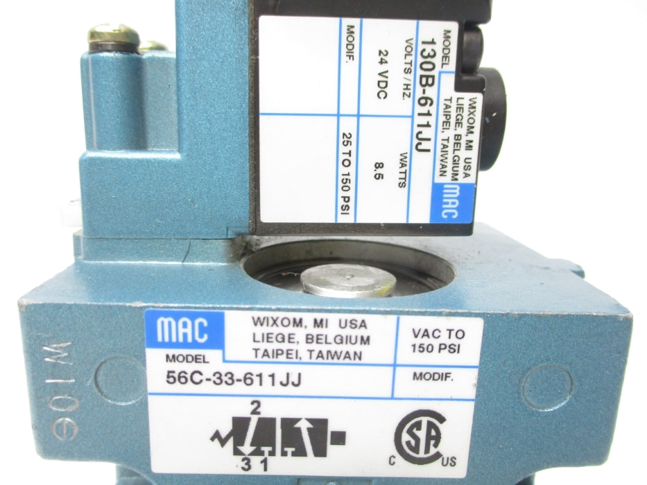 MAC 56C-33-611JJ 24VDC 150PSI NSNP