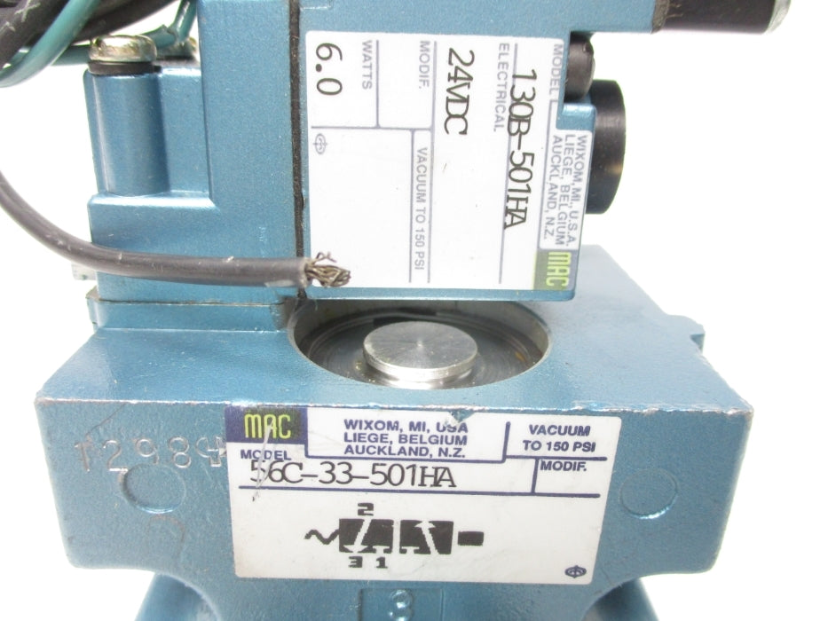 MAC 56C-33-501HA 24VDC 150PSI UNMP