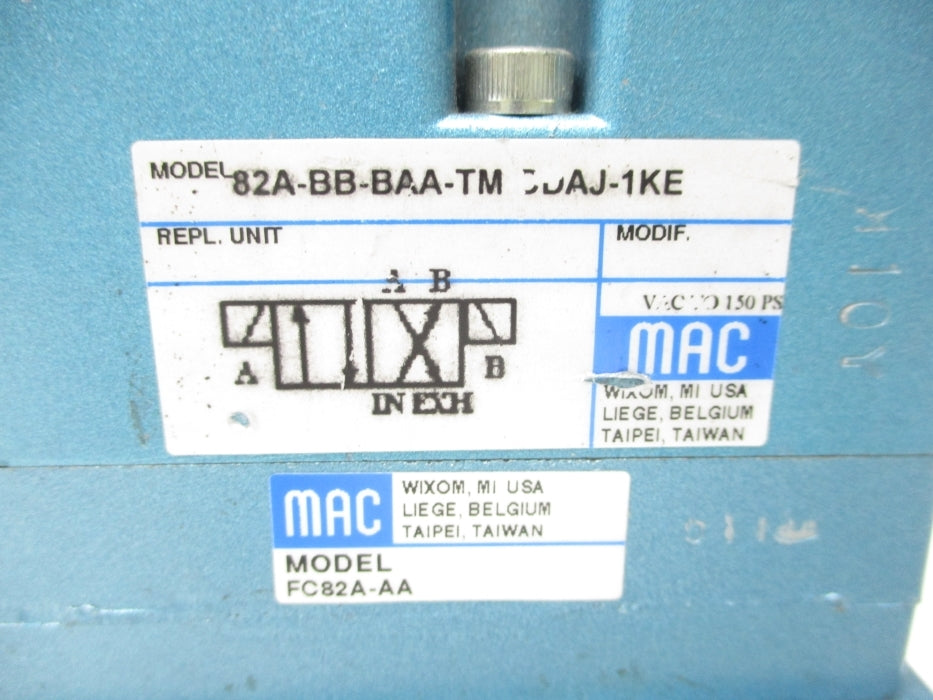 MAC 82A-BB-BAA-TM-DDAJ-1KE 24VDC 150PSI UNMP