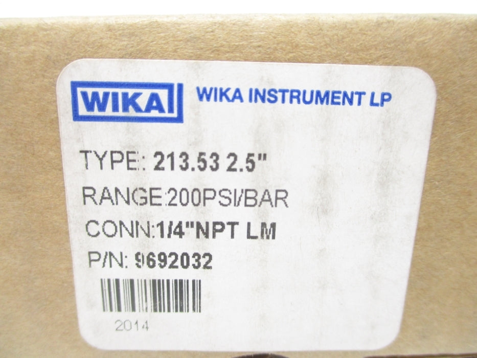 WIKA 9692032 0-200PSI NSMP
