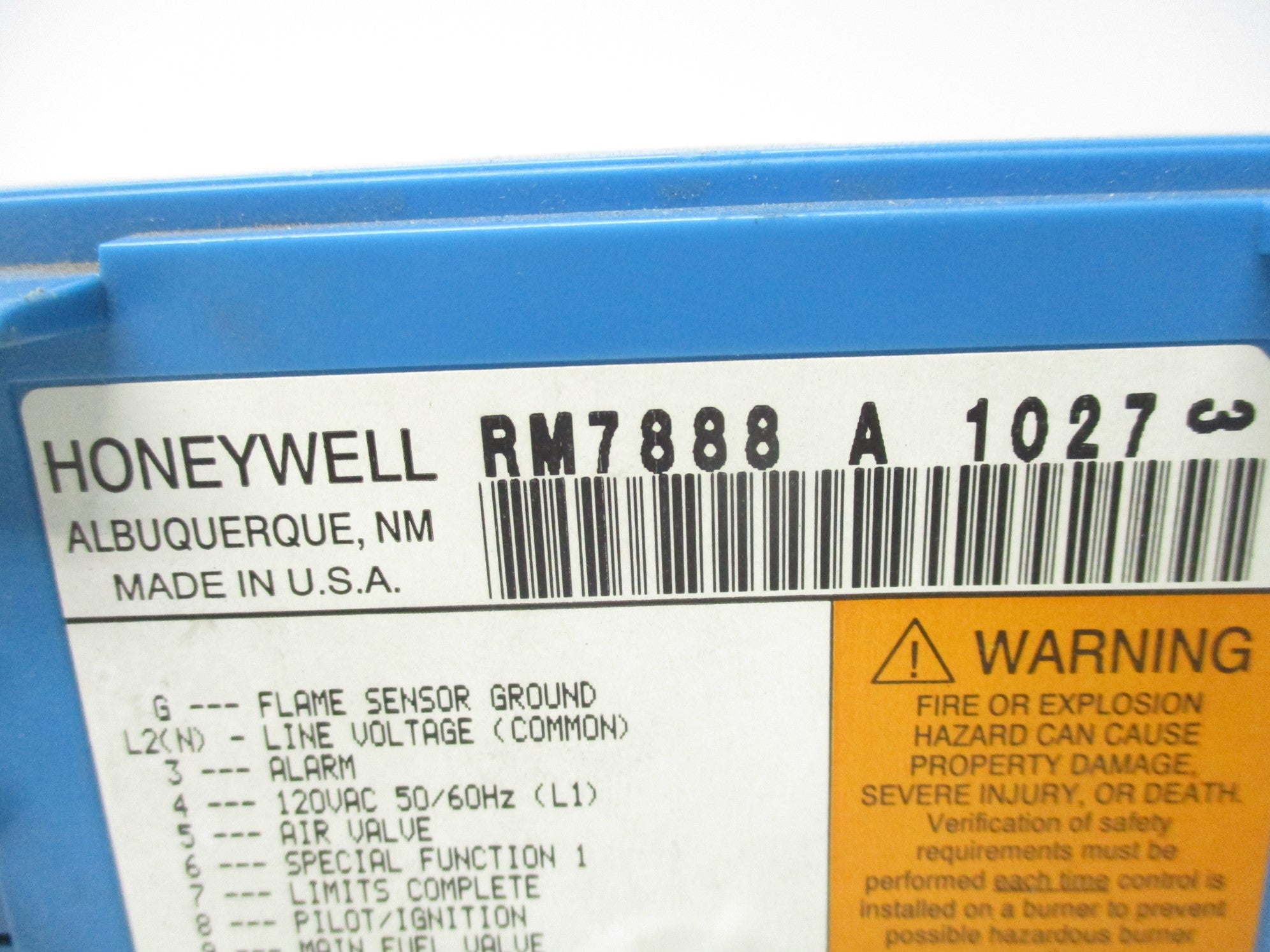 HONEYWELL RM7888A1027 UNMP