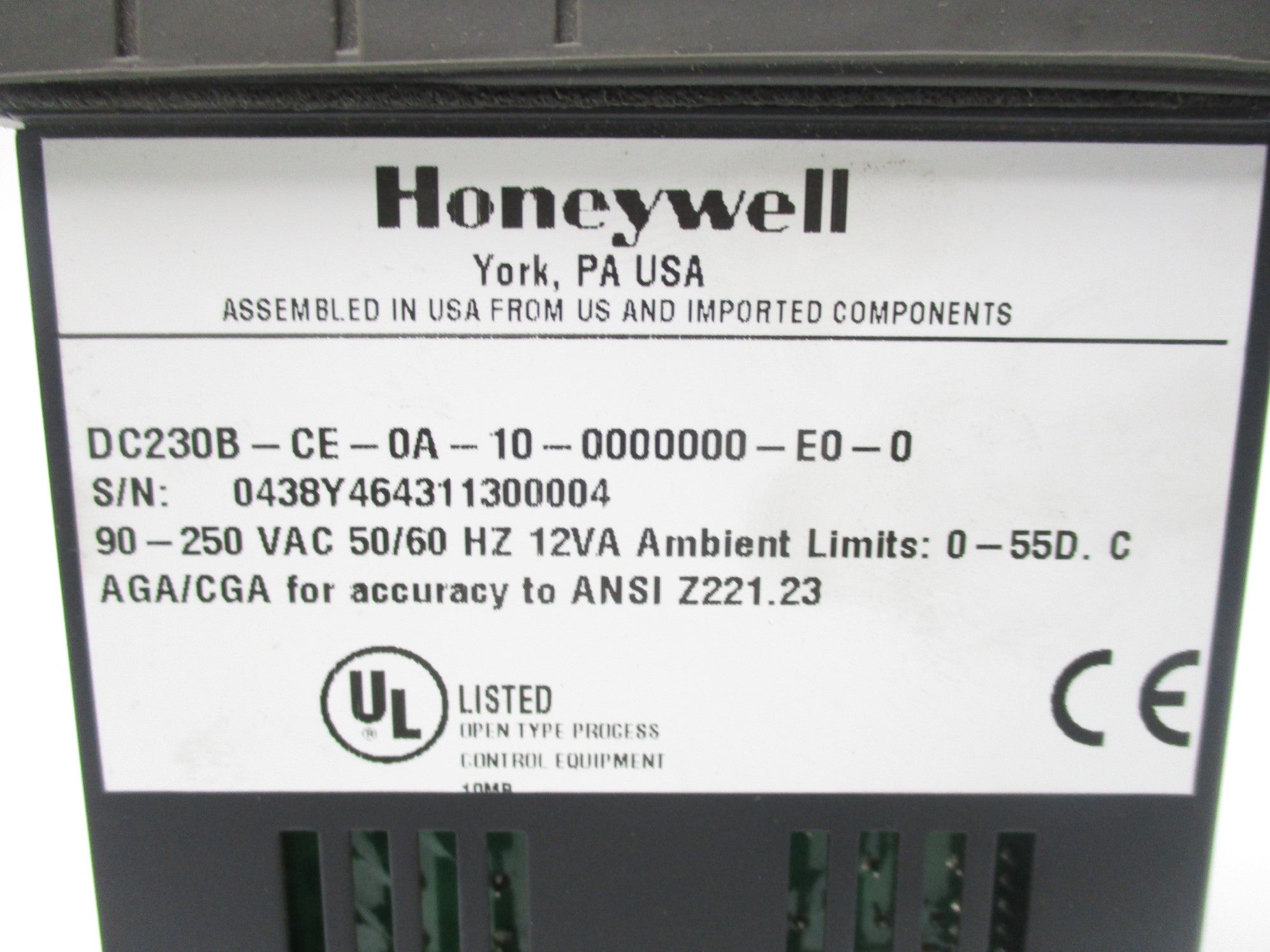 HONEYWELL DC230B-CE-0A-10-0000000-E0-0 NSNP