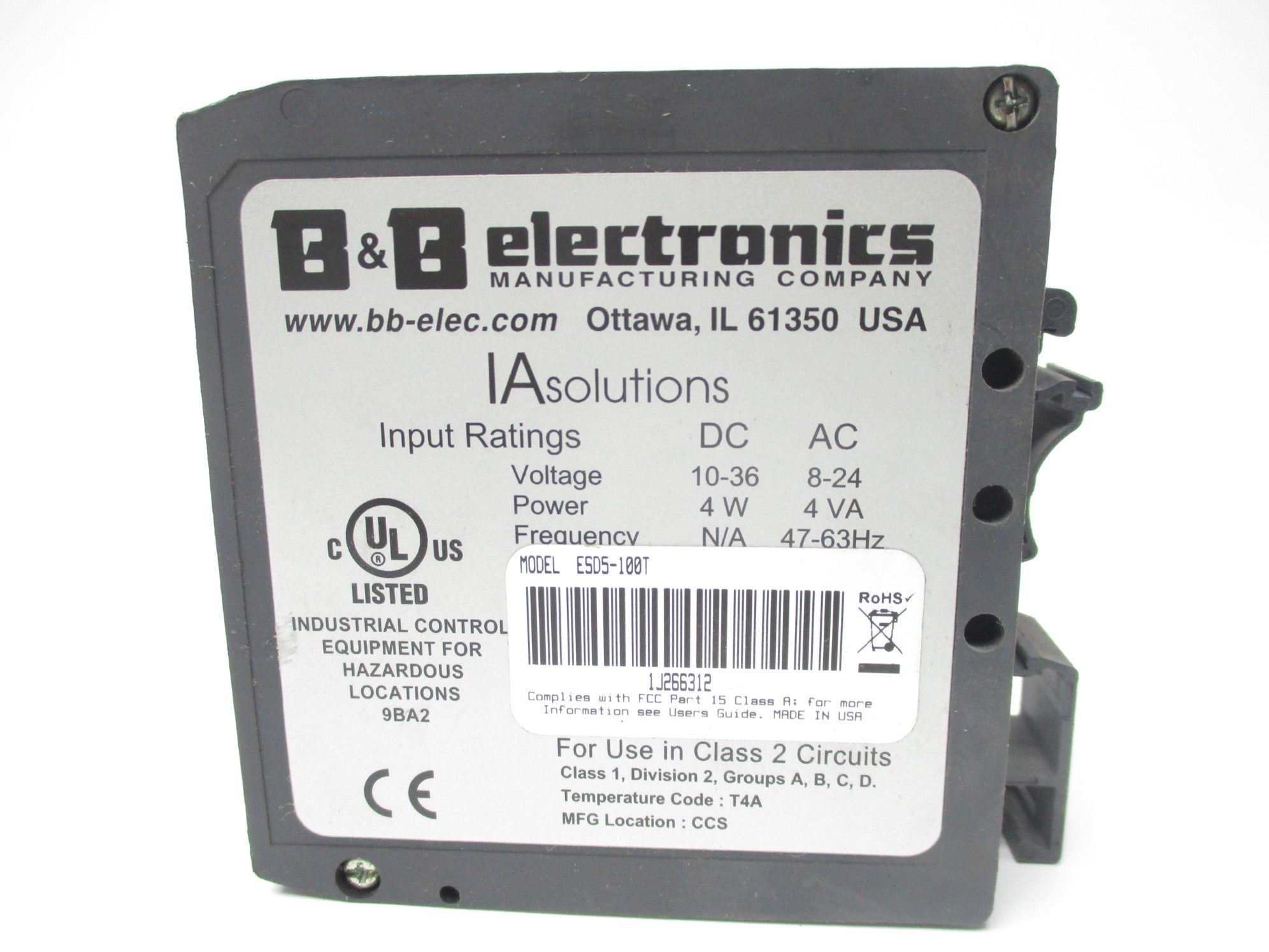 B&B ELECTRONICS ESD5-100T NSNP
