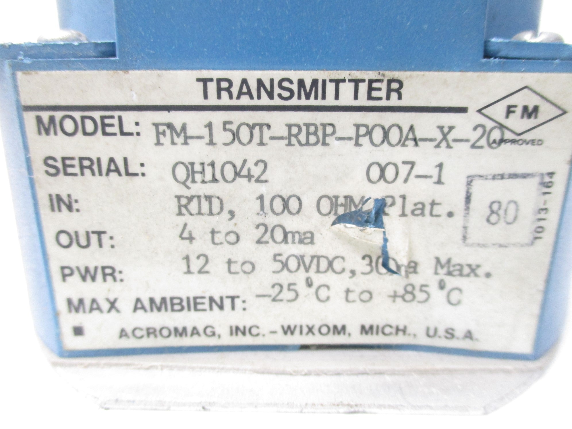 ACROMAG FM-150T-RBP-P00A-X-20 UNMP