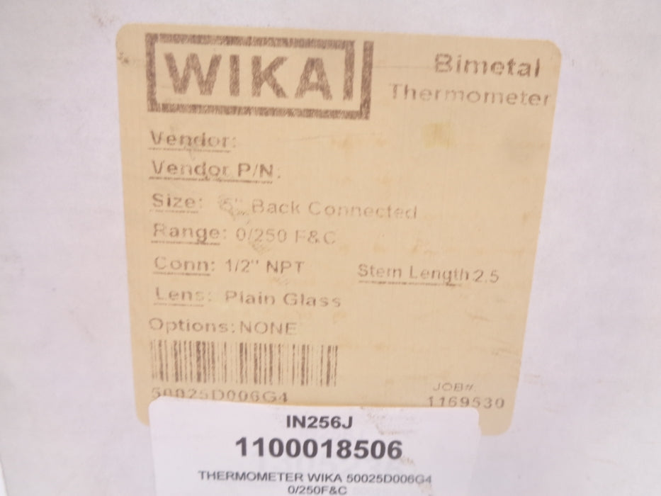 WIKA 50025D006G4 0-250F NSMP