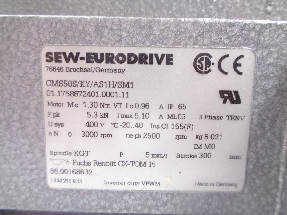 SEW EURODRIVE CMS50S/KY/AS1H/SM1 NSMP