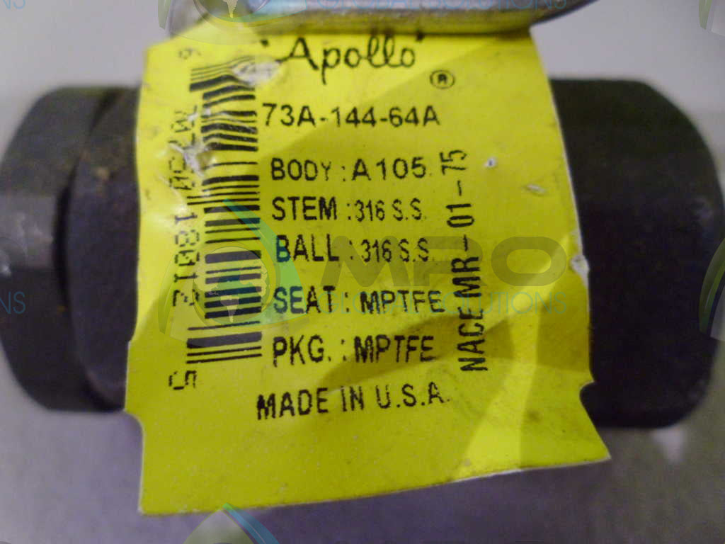 APOLLO 73A-144-64A CARBON STEEL BALL VALVE 3/4" *NEW NO BOX*