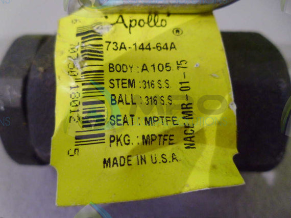 APOLLO 73A-144-64A CARBON STEEL BALL VALVE 3/4" *NEW NO BOX*