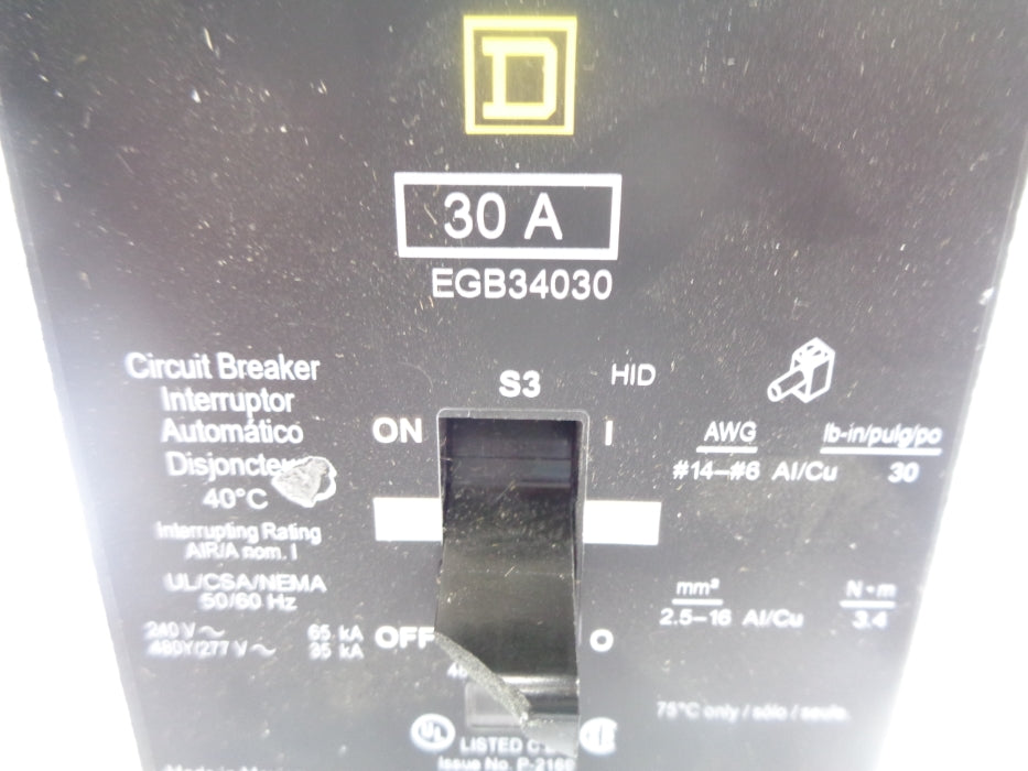SQUARE D EGB34030 30A 240V (AS PICTURED 1) NSNP