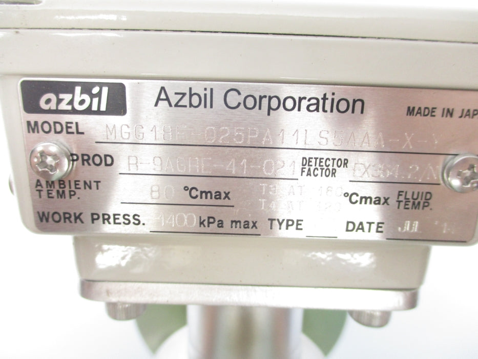 AZBIL MGG18F-025PA11LS5AAA-X-Y R-9AGHE-41-021 NSNP