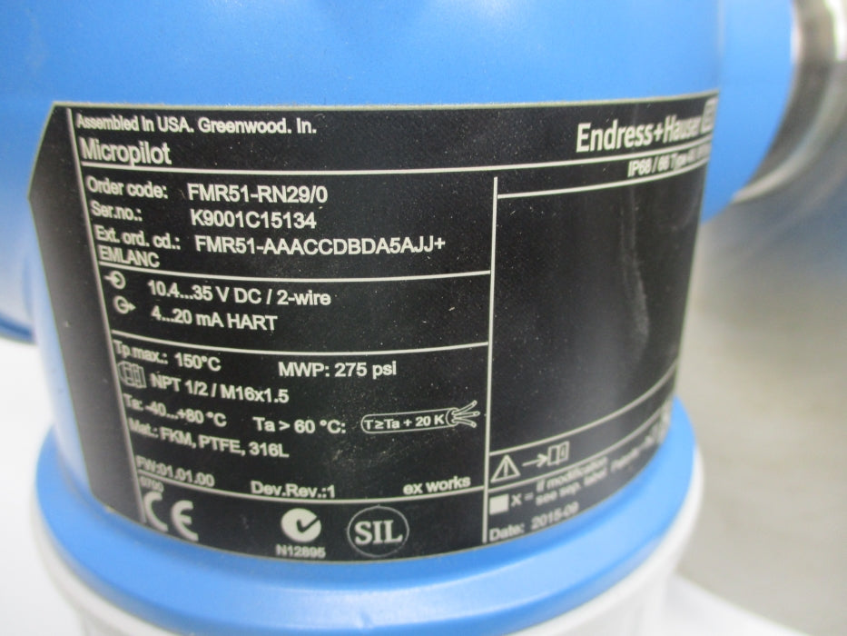 ENDRESS+HAUSER FMR51-AAACCDBDA5AJJ+ 275PSI NSNP