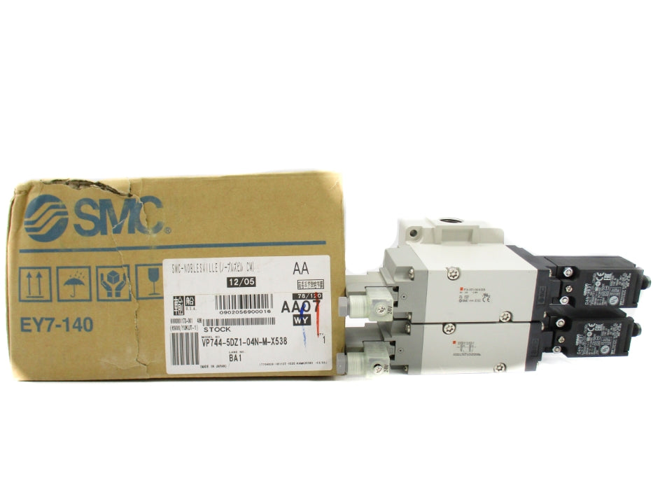 SMC VP744-5DZ1-04N-M-X538 24VDC 0.25-0.7MPA NSMP
