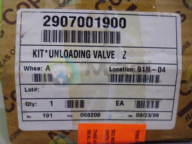 ATLAS 2907001900 UNLOADING VALVE *FACTORY SEALED*