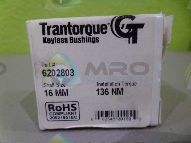TRANTORQUE 6202803 KEYLESS BUSHING *NEW IN BOX*