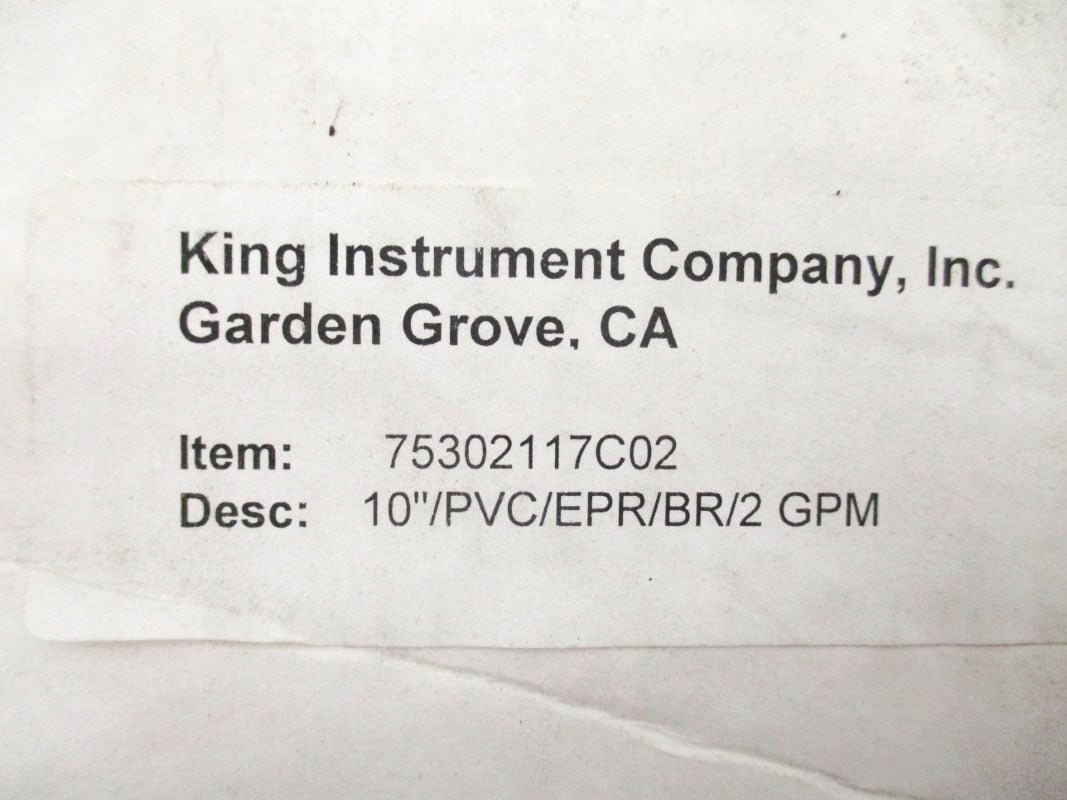 KING INSTRUMENT 75302117C02 .2-2.0GPM NSMP