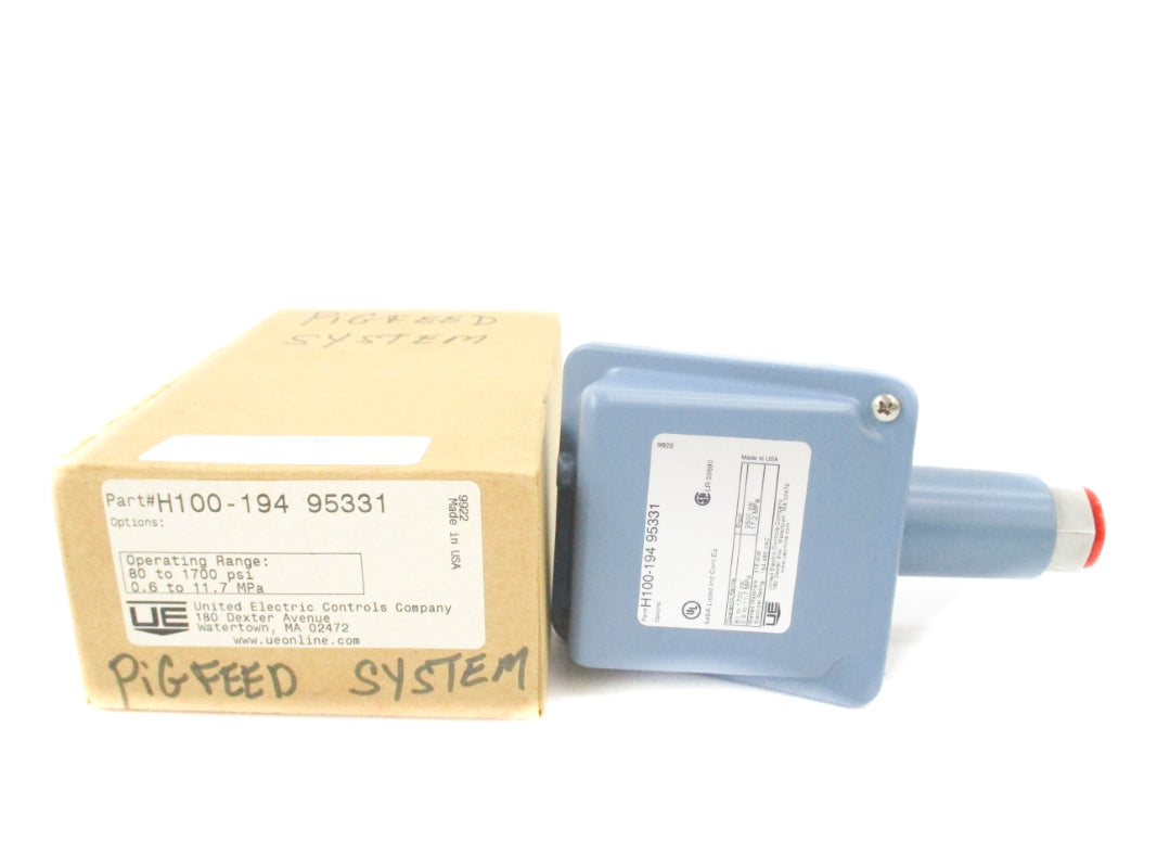UNITED ELECTRIC H100-194 95331 80-1700PSI NSMP