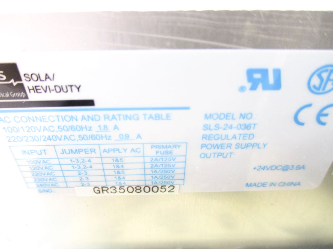 SOLA SLS-24-036T 24VDC 3.6A NSMP