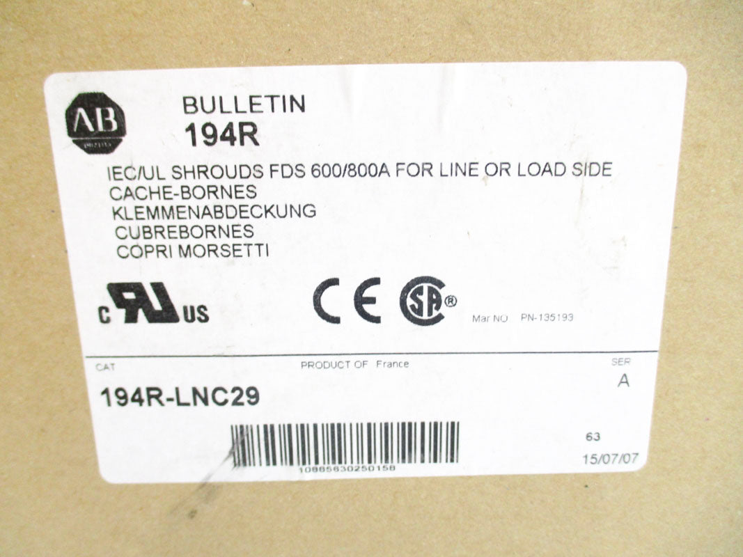 ALLEN BRADLEY 194R-LNC29 SER. A (BR/WH) NSMP