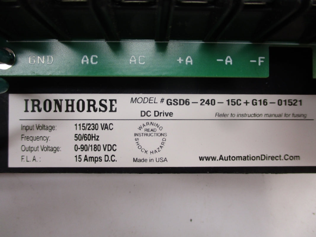 IRONHORSE GSD6-240-15C+G16-01521 230VAC NSMP