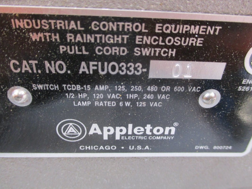 APPLETON AFU0333-01 240V NSMP