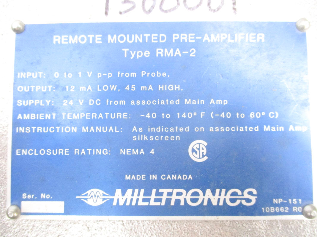 MILLTRONICS RMA-2 24VDC -40-140F NSNP