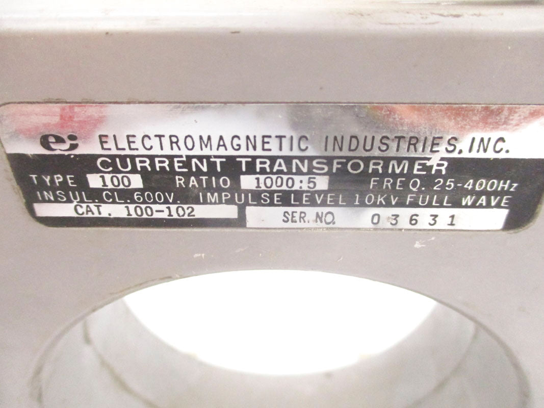ELECTROMAGNETIC INDUSTRIES 100-102 1000:5 600V UNMP