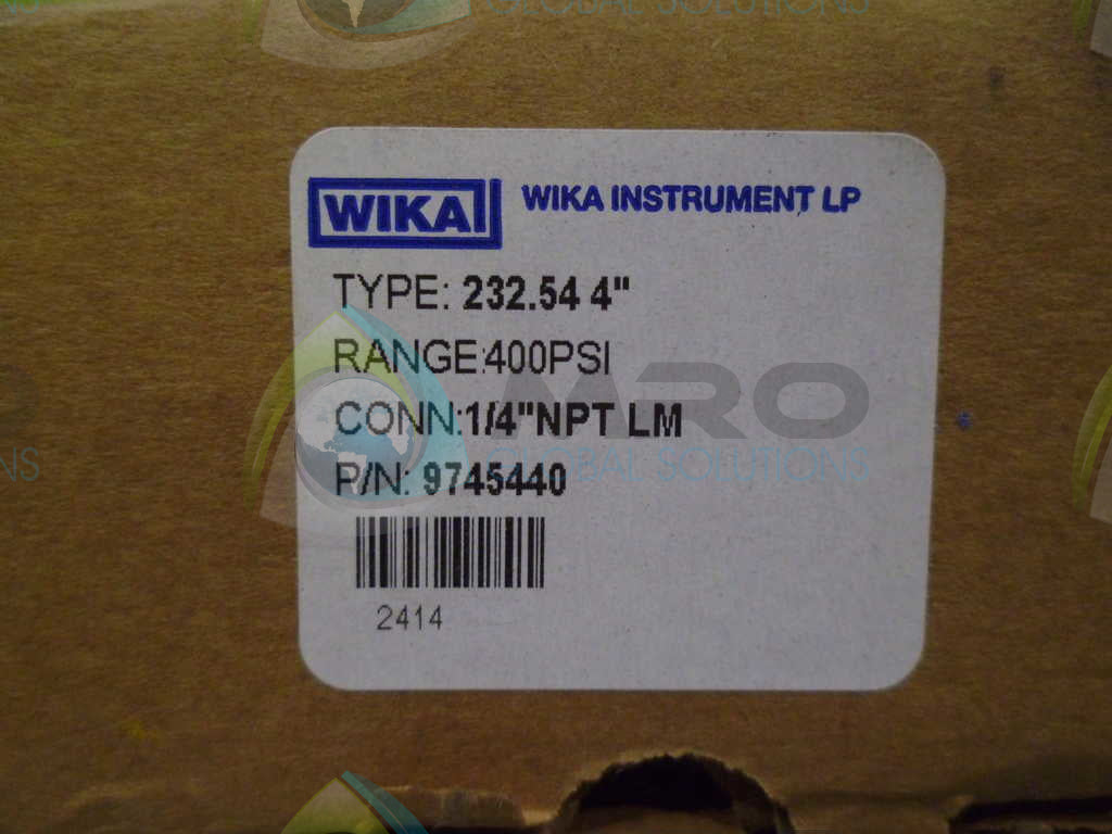 WIKA 9745440 4 " GAUGE *NEW IN BOX*