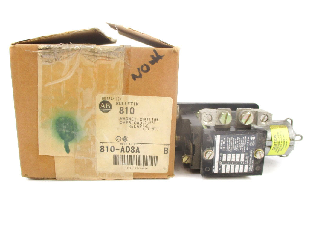 ALLEN BRADLEY 810-A08A SER. B 600V 20A (BR/WH) NSMP