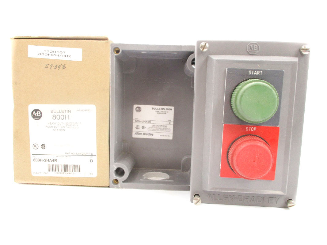 ALLEN BRADLEY 800H-2HA4R SER. D (BR/WH) NSMP