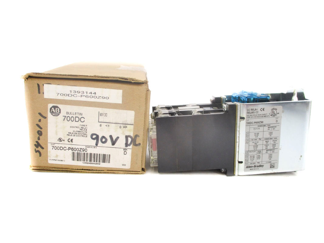 ALLEN BRADLEY 700DC-P600Z90 SER. D 90VDC 5A (BR/WH) NSMP