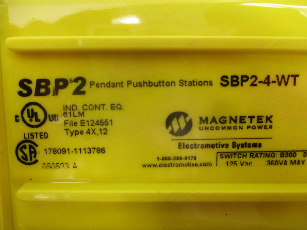 MAGNETEK SBP2-4-WT 125VAC NSMP