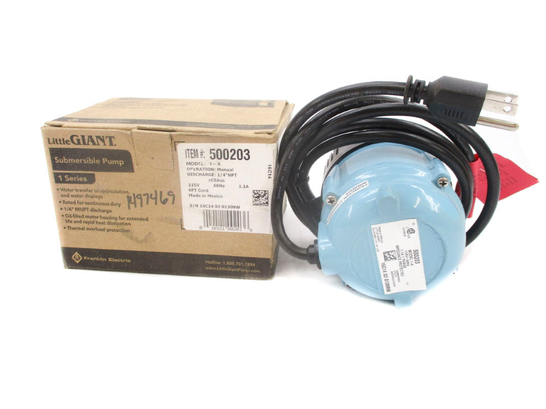 LITTLE GIANT 1-A 500203 115V 1.1A 1/4" NSMP