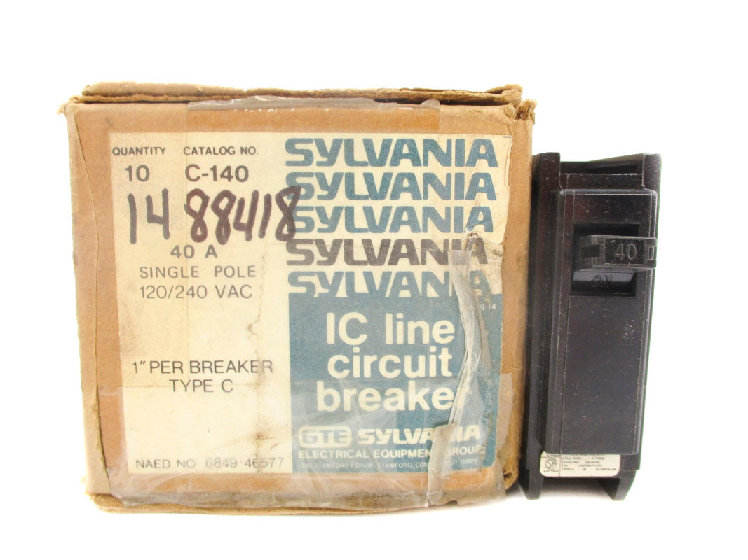 SYLVANIA C-140 240VAC 40A (PKG OF 10) NSMP