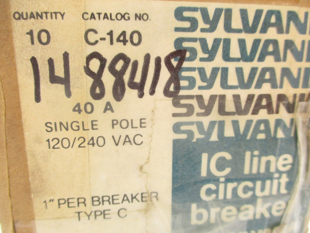 SYLVANIA C-140 240VAC 40A (PKG OF 10) NSMP