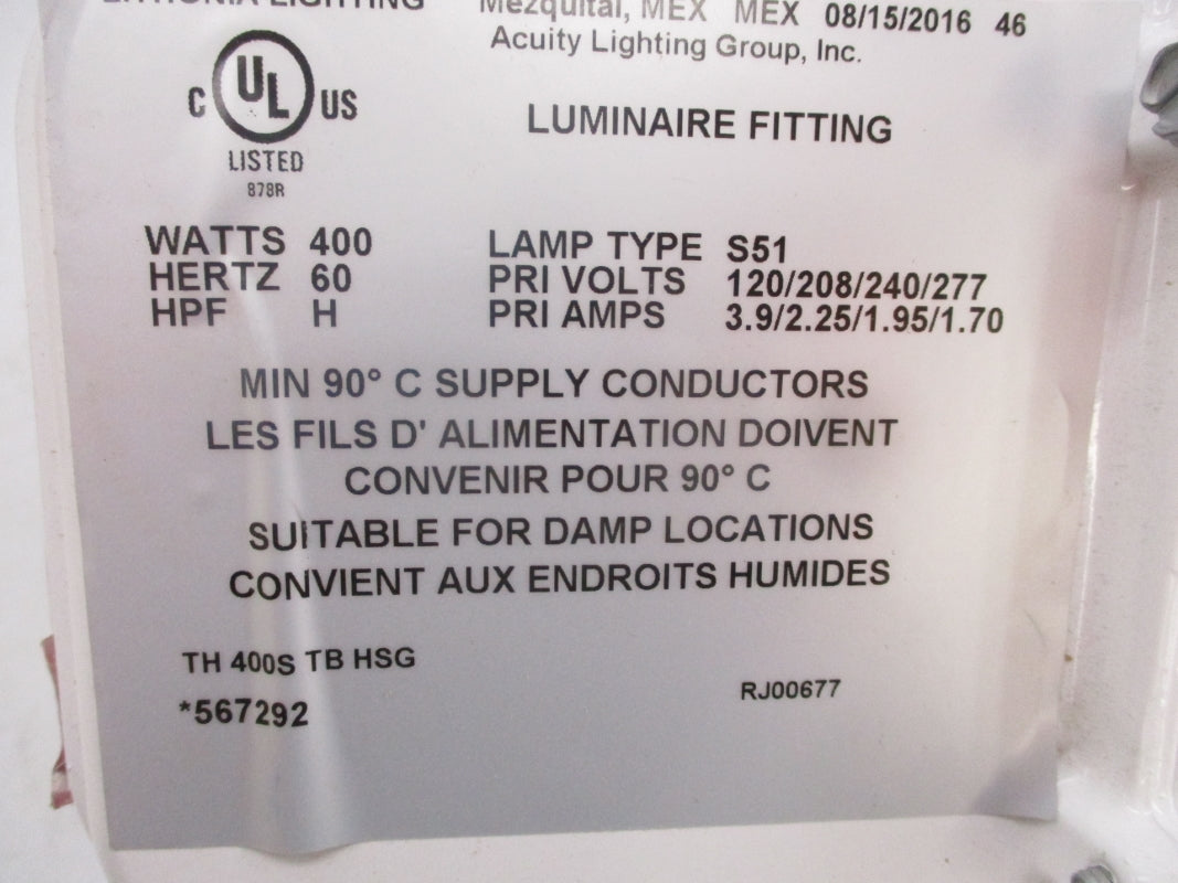 LITHONIA LIGHTING TH400STBHSG 277V 1.70A NSMP