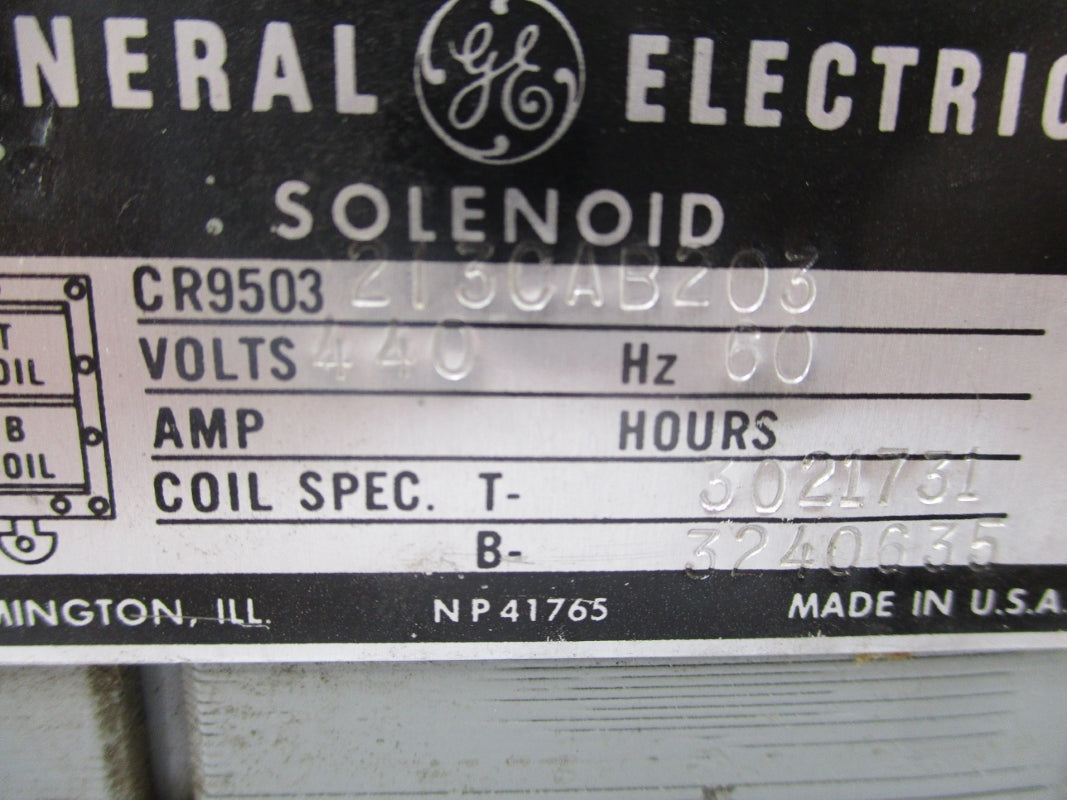 GENERAL ELECTRIC CR9503213CAB203 440V NSNP