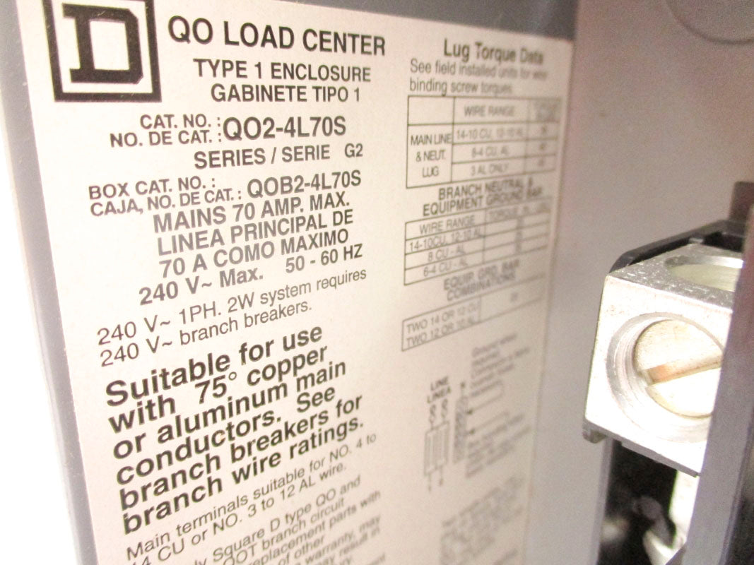 SQUARE D QO2-4L70S SER. G2 240V 70A NSMP