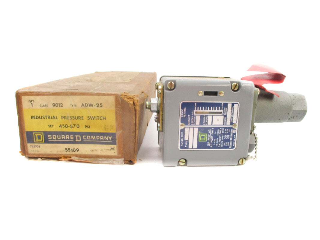 SQUARE D 9012ADW-25 600V 10A 450-570PSI NSMP
