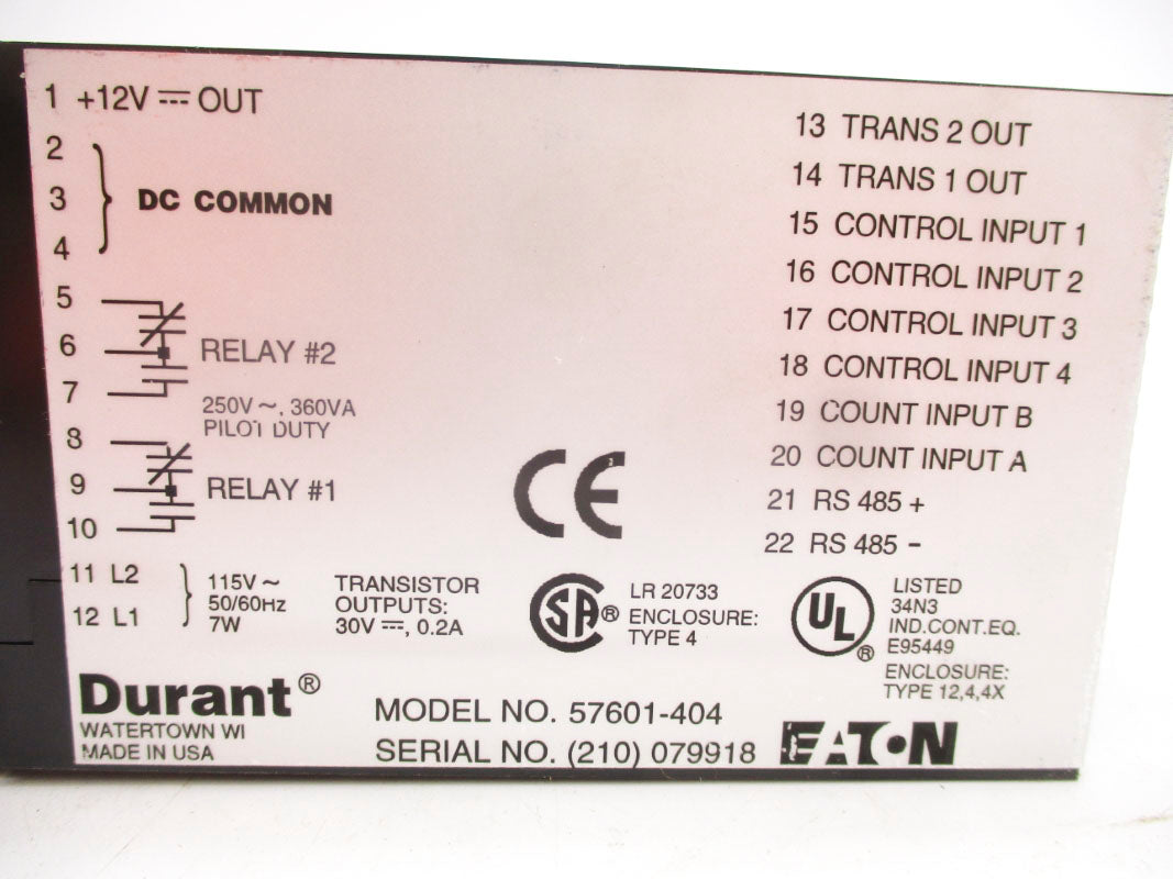 DURANT 57601-404 115V NSMP